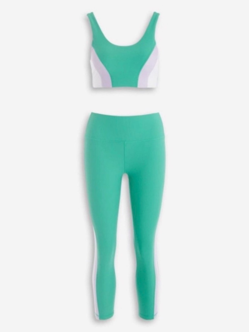 Wilo green purple and white workout set